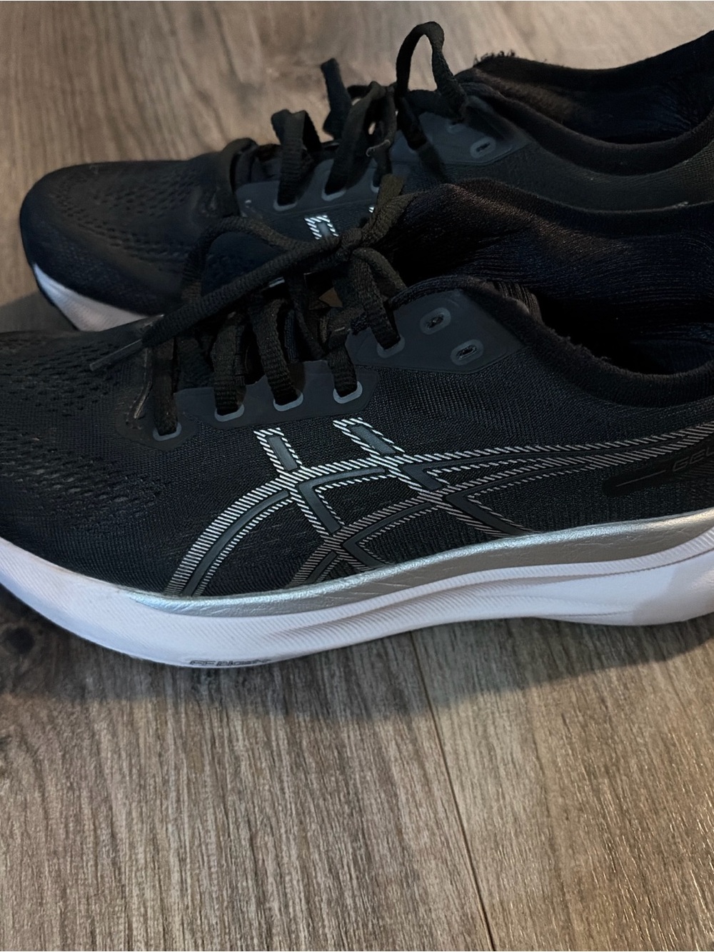 Asics Women's Black Sneakers with White Midsole